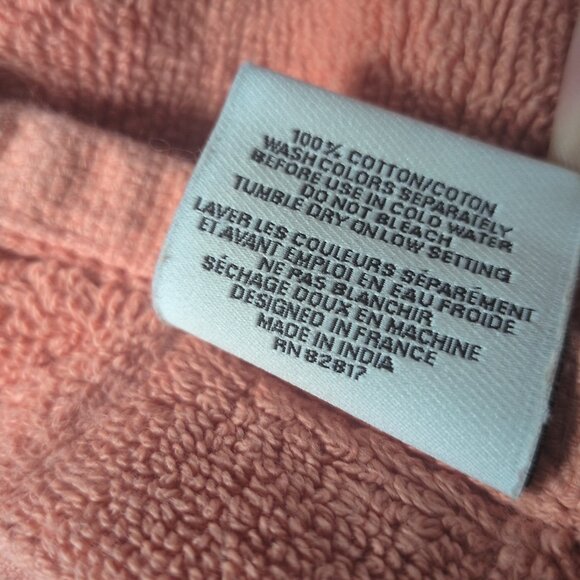 Lacoste 4 Set Orange Towels Bath Body Hand Hair 100% Cotton 30x52" Crocodile - Picture 7 of 12